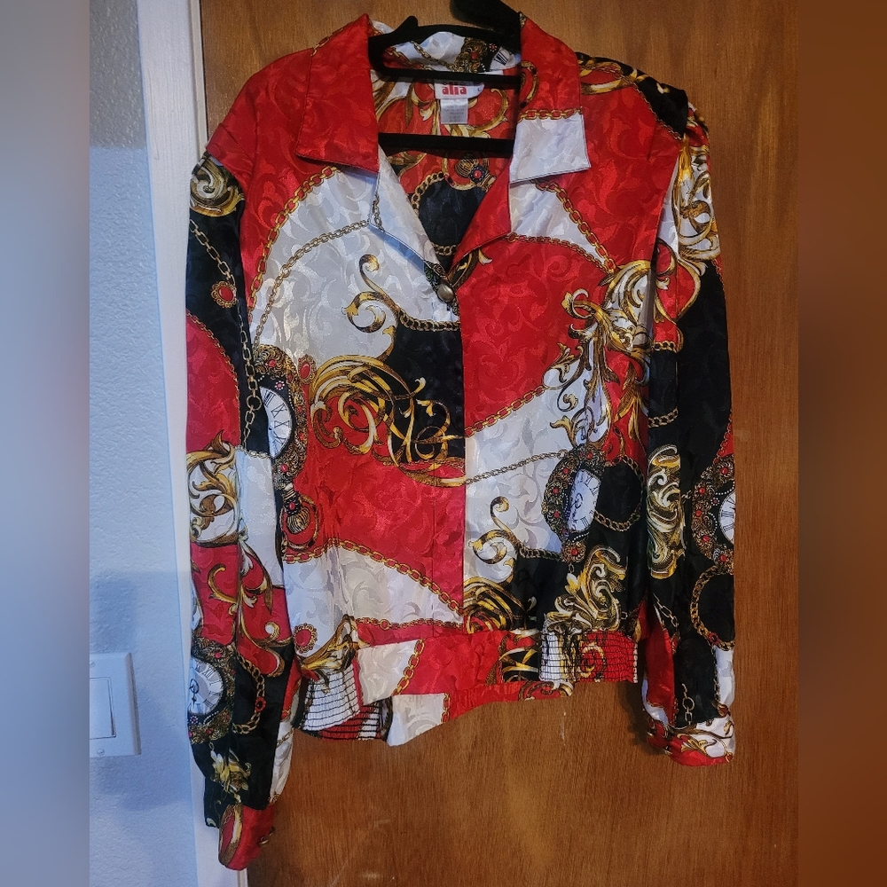 Alia - Vintage Button Up Shirt -L